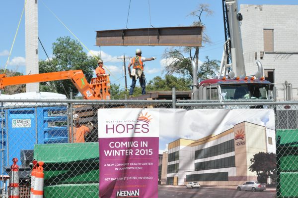 The Stacie Mathewson Community Wellness Center was built with steel beams and concrete instead of a wooden frame.