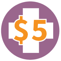 Icon of Cross with Text $5