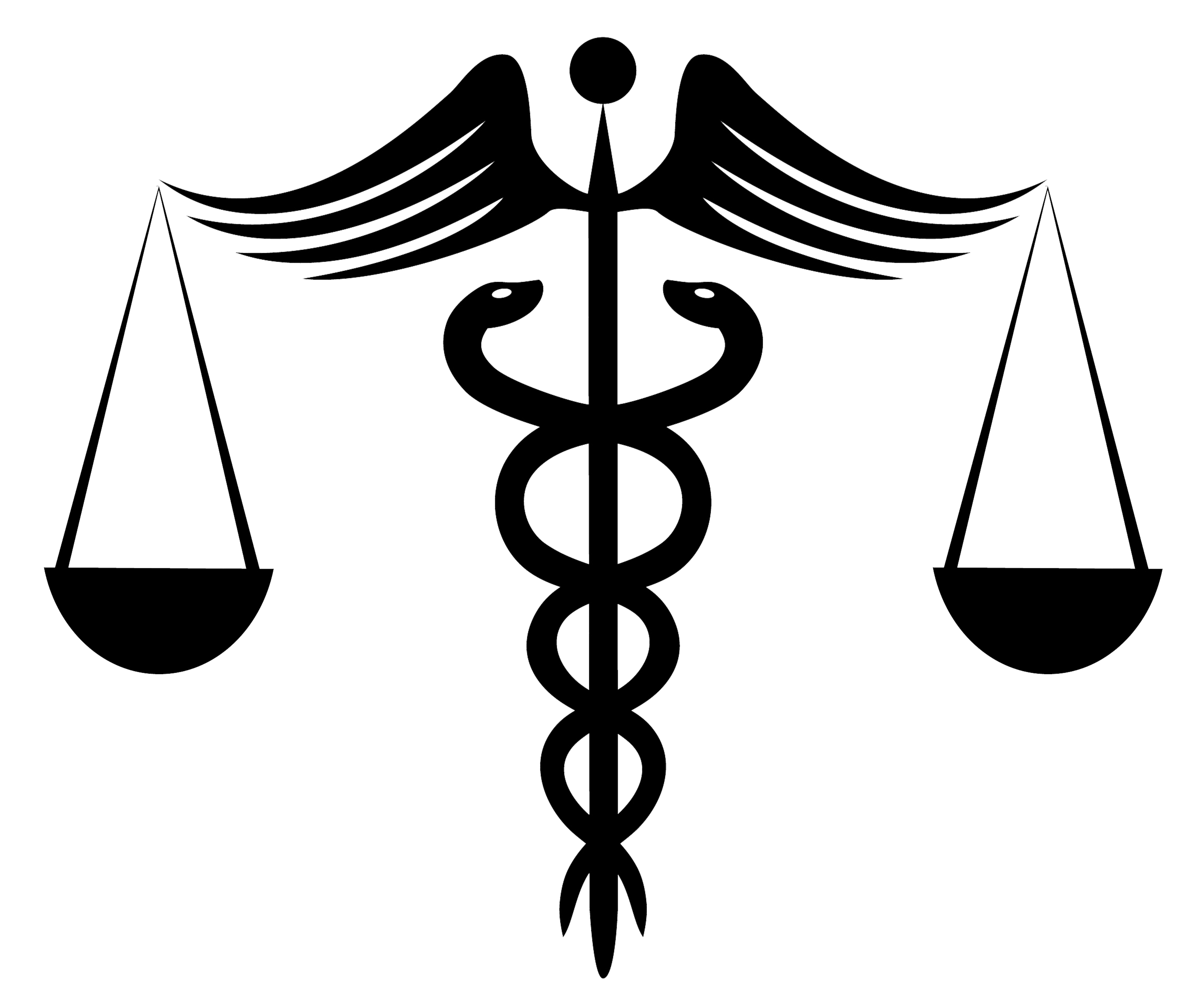 Medical Caduceus Symbol As Scales Concept Of Medicine And Justice