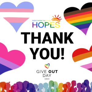 Hearts with Multiple different colors with Hopes Logo