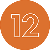 Orange Circle with Number 12