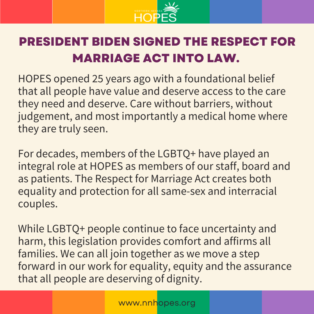President Biden signed The Respect for Marriage Act into law.
